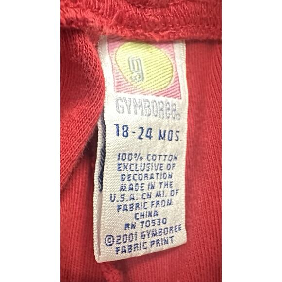 Vintage 2001 Gymboree Black White Red 3 Piece Set 18-24 Months Scotty Dog Flower - Picture 8 of 11